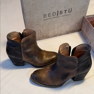 BED|STU Two-Tone Ankle Boots